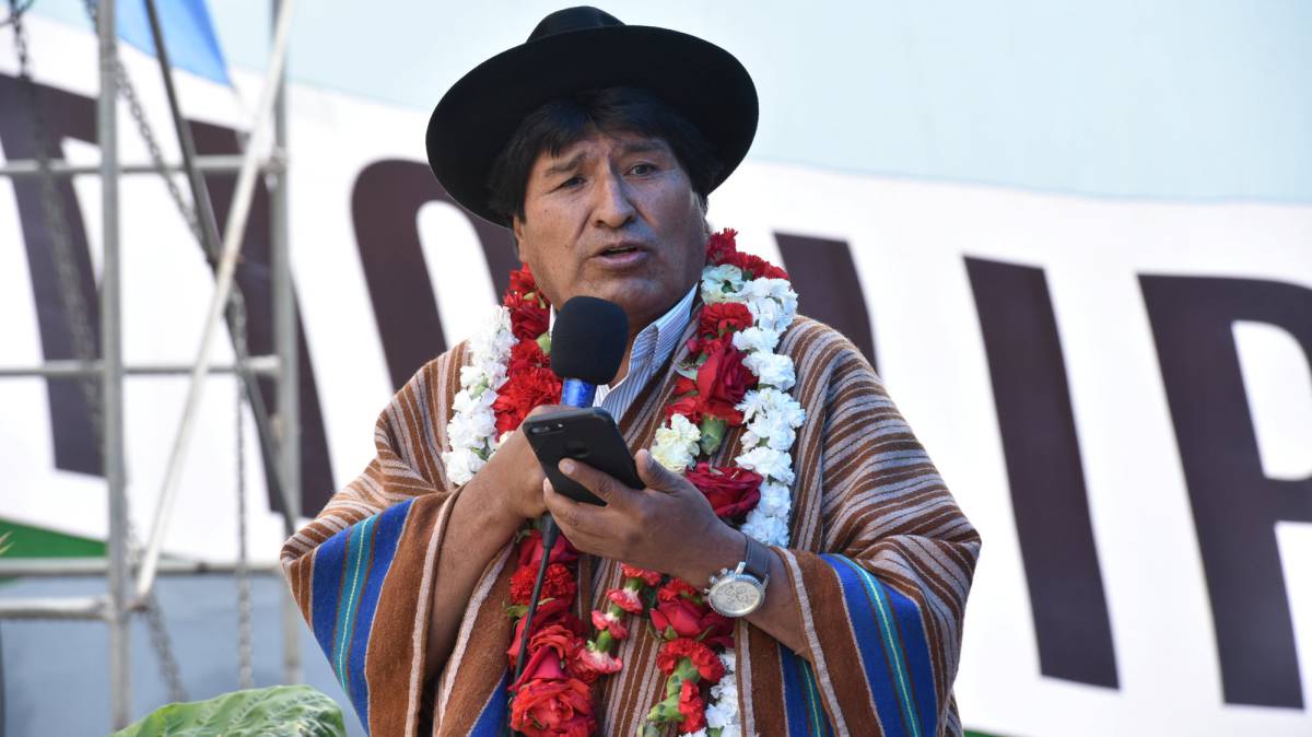 Evo Morales, en un acto en Tiquipaya, Bolivia.