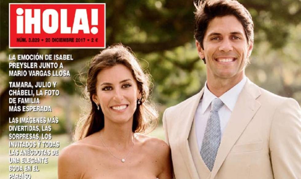 Ana Boyer y Fernando Verdasco en la portada de '¡Hola!' sobre su boda en el Caribe.