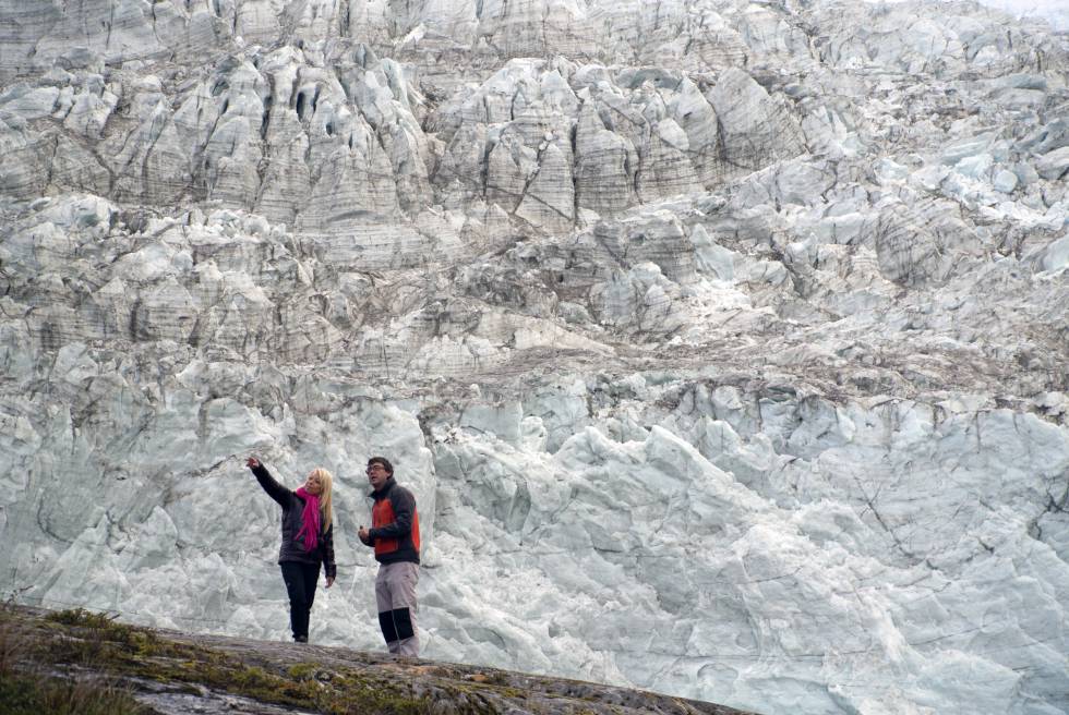 Frente del glaciar Pia, en la Tierra de Fuego chilena