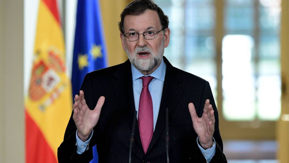 Mariano Rajoy durante su discurso de balance del año en Moncloa.