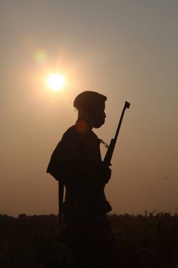 Las armas que se ven ahora en Gorongosa son las de los 'rangers' que protegen el parque.