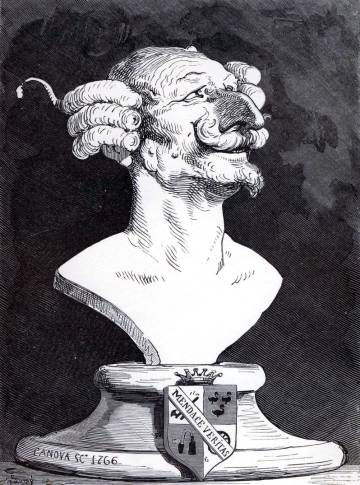 Caricatura del barón de Munchausen