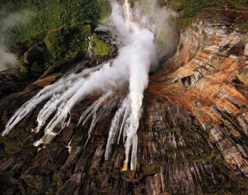 La cascada del Salto del Ángel, en Venezuela.