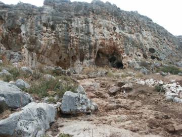 La cueva de Misliya, en el bíblico Monte Carmelo, en Israel.