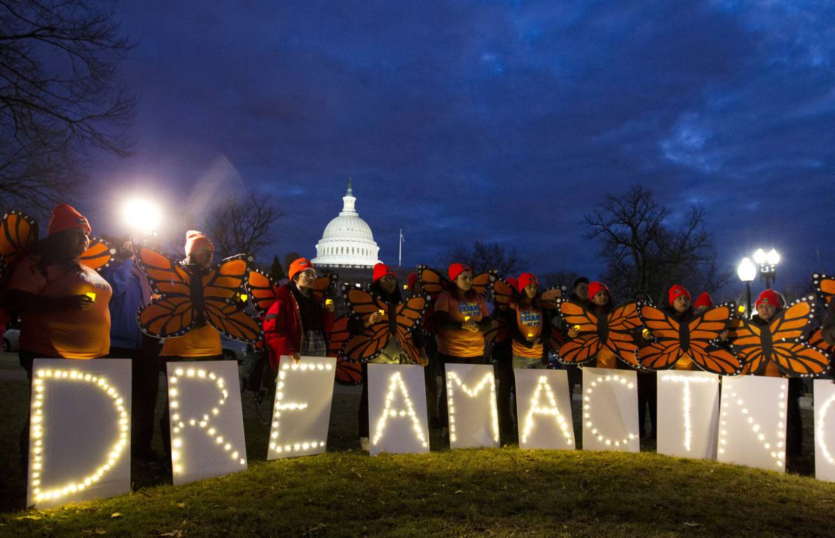 Manifestación en Washington a favor del programa DACA que protegía a los inmigrantes de la deportación.