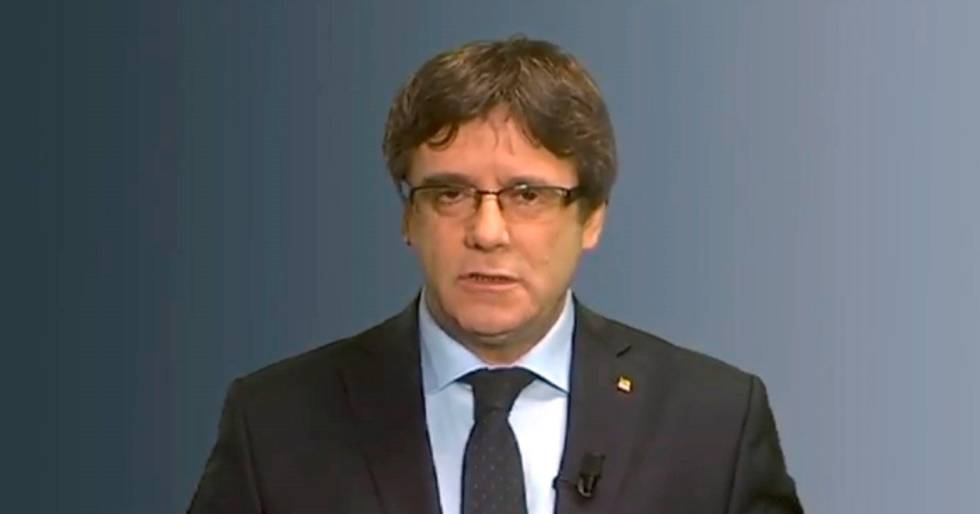 Carles Puigdemont, en un mensaje difundido a través de las redes sociales.