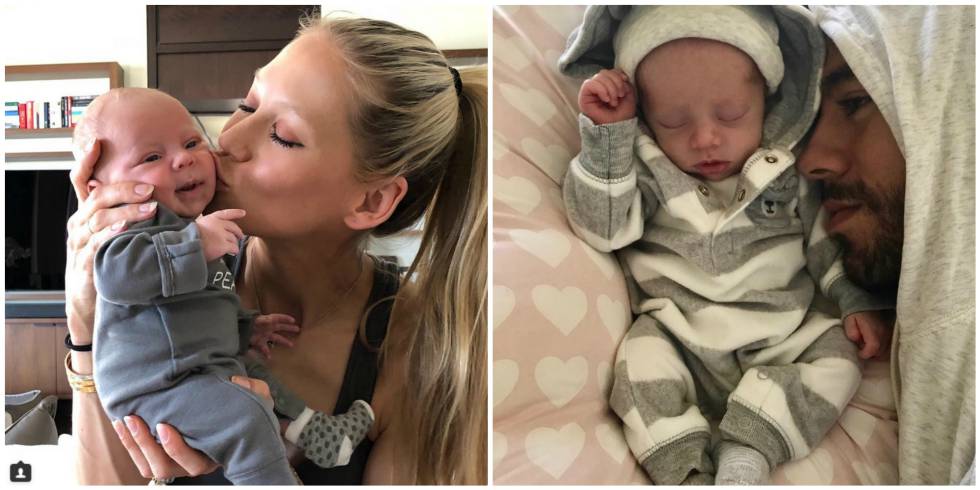 Anna Kournikova y Enrique Iglesias en las fotos con uno de sus hijos que han compartido en sus respectivas cuentas de Instagram.