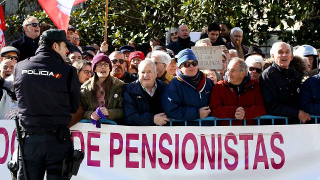 Manifestacion de pensionistas en Madrid.