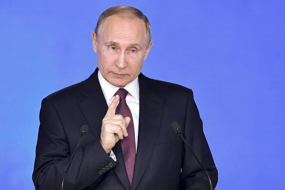 Vladímir Putin, durante su discurso ante la Duma.
