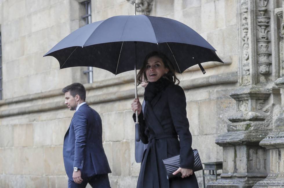 La reina Letizia el pasado viernes en Santiago de Compostela.