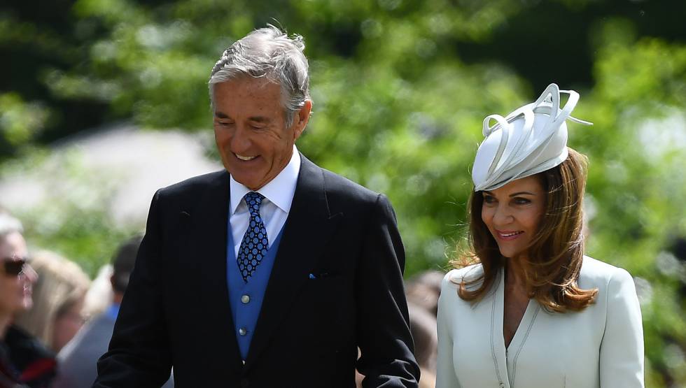 David y Jane Matthews, en 2017 en la boda de su hijo y Pippa Middleton.