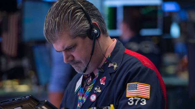 Un agente bursátil en el parqué de Wall Street