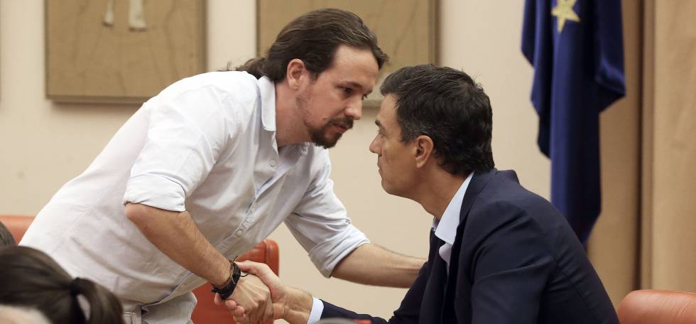 Pablo Iglesias y Pedro Sánchez