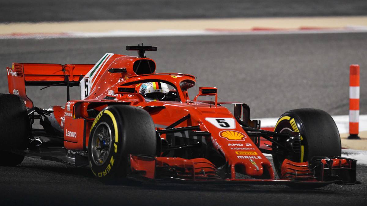 Vettel, durante la carrera.