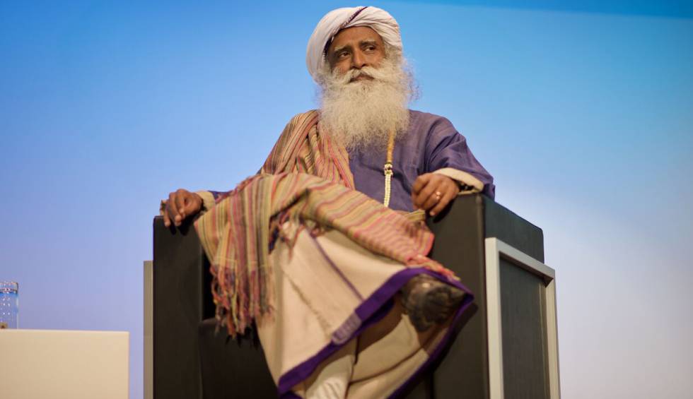 Sadhguru Jaggi Vasudev, impulsor de la iniciativa, en la conferencia del clima de Bonn.