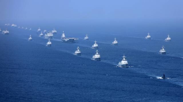 Un portaviones chino, en el mar del Sur de China.