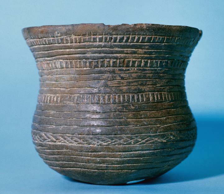 Vaso campaniforme encontrado en Sabadell, del Neolítico. Phas UIG GETTY