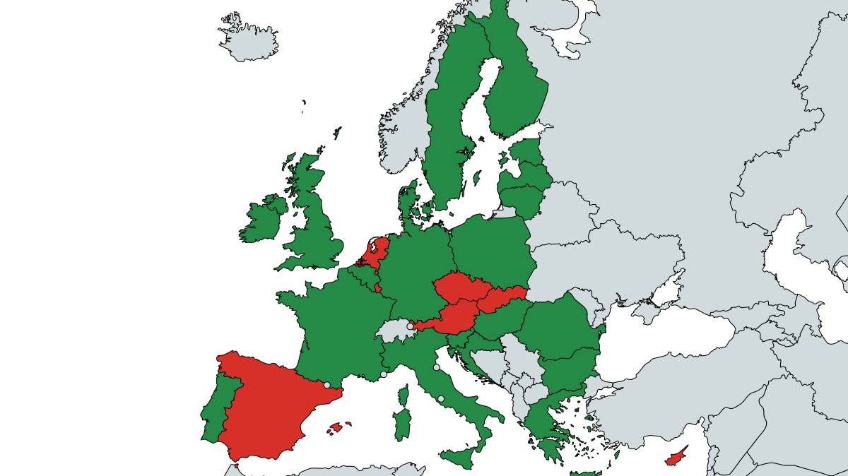 Países de la UE sin una candidata a presidenta en los partidos principales
