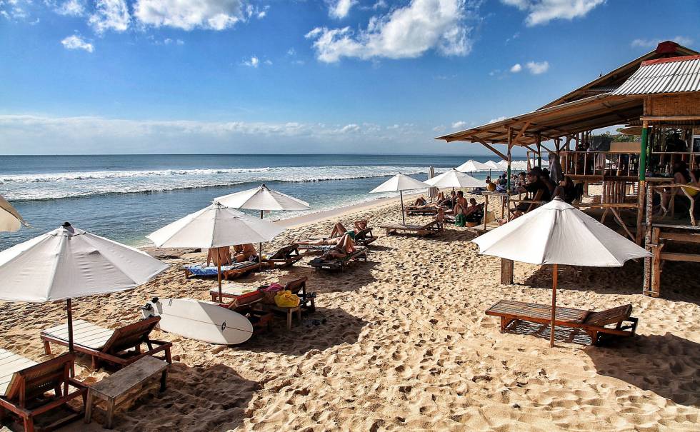 Vista de la playa de Balangan en Bali (Indonesia).