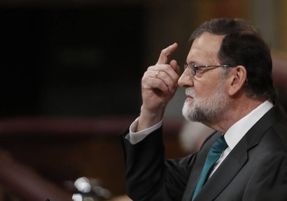 Ο Ισπανός Πρωθυπουργός Mariano Rajoy απευθύνεται στο Κογκρέσο.