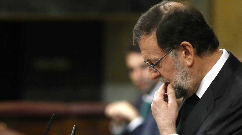 Mariano Rajoy durante la moción de censura.