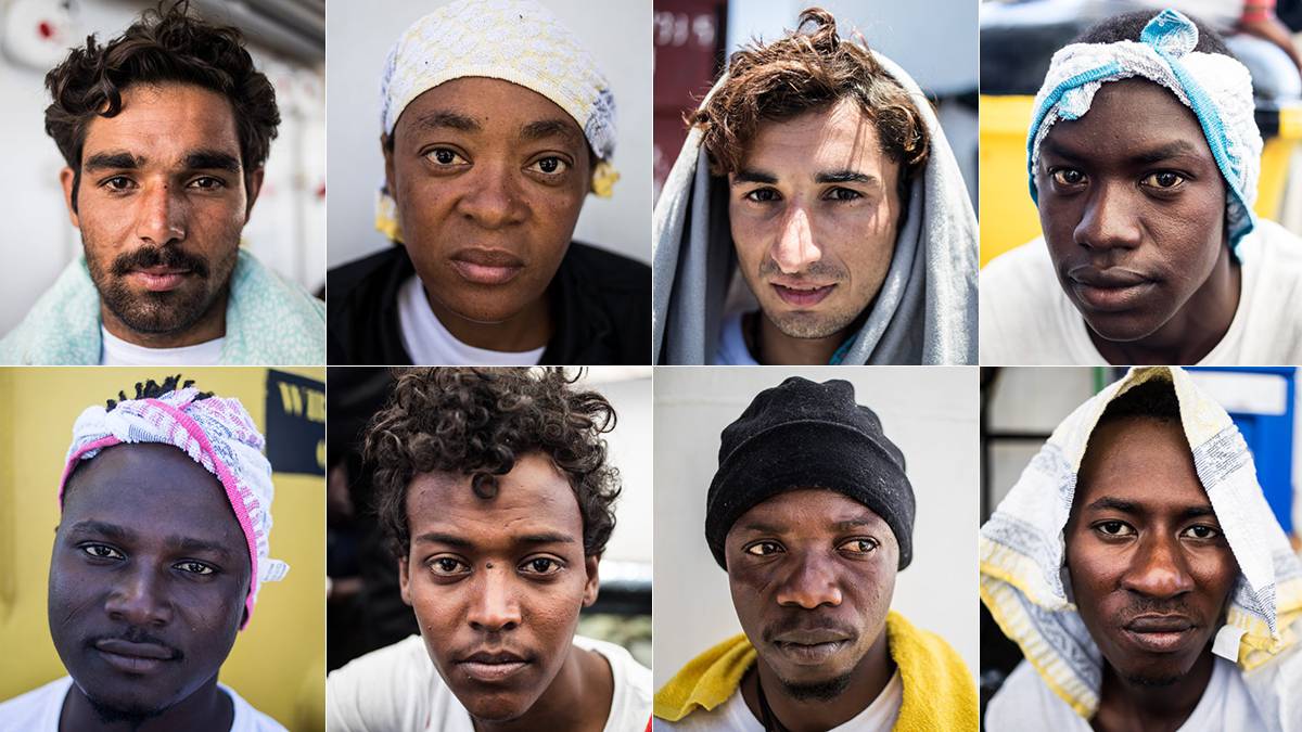 Los migrantes del 'Aquarius', en imágenes
