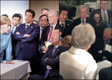 Adivina qué foto ha compartido el portavoz de Merkel y cuál el de Trump