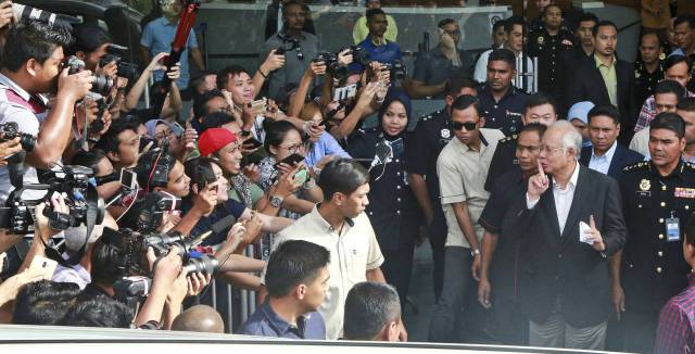 Former Malaysian PM, Najib Razak, after abandoning the Anti-Corruption Commission in Malaysia.