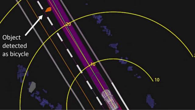 Esquema del accidente 1,3 segundos antes del impacto.