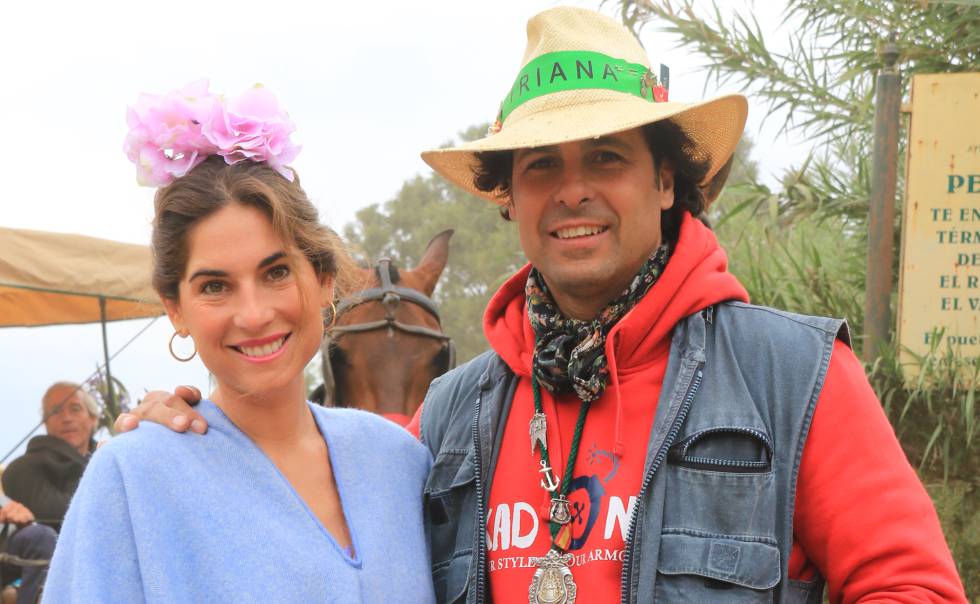 Lourdes Montes y Francisco Rivera durante la romería del Rocío, el 18 de mayo de 2018.