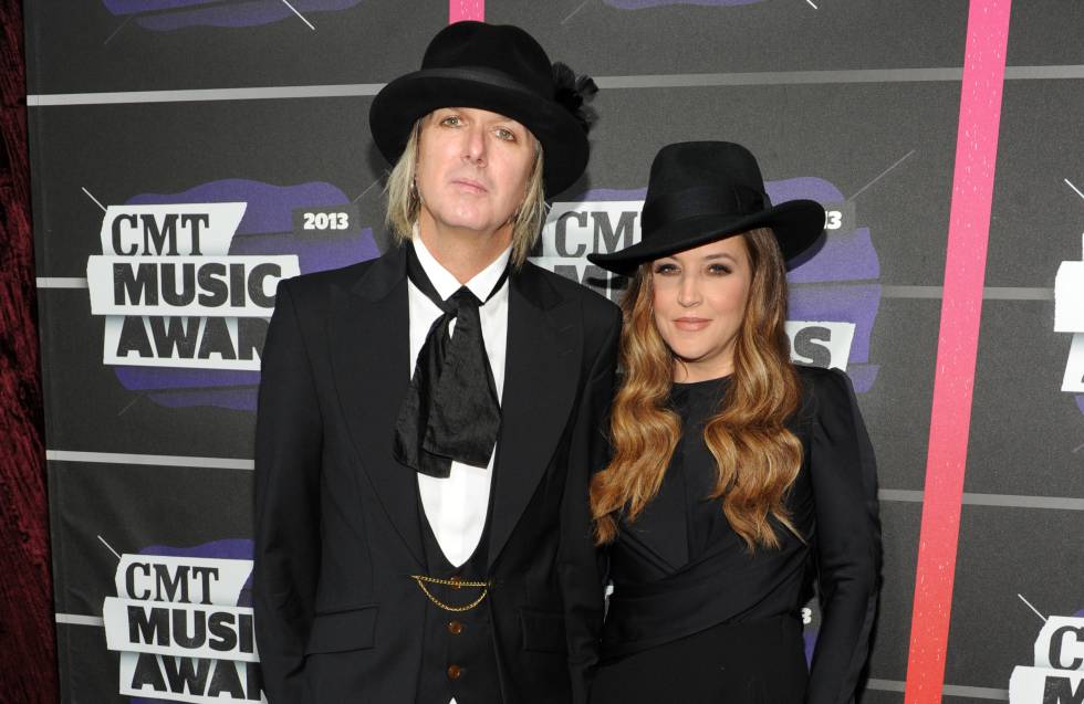 Lisa Marie Presley con su exmarido Michael Lockwood, en 2013.