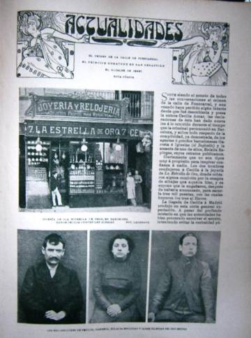 Publicación de la revista 'Blanco y Negro' sobre el crimen de la Calle Fuencarral (1902).
