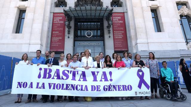 Protesta contra la violencia machista en Madrid.