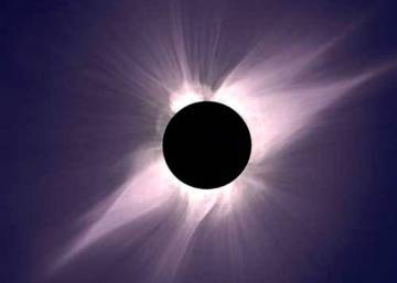 Así se ve un eclipse parcial de Sol desde el espacio