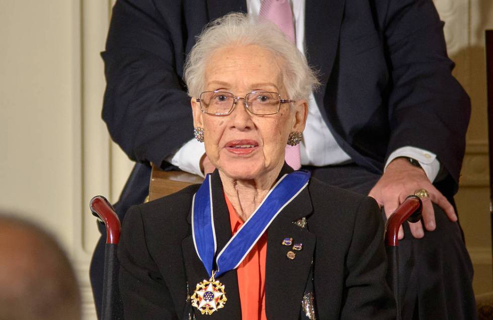 Katherine Johnson, con la Medalla Presidencial de la Libertad.