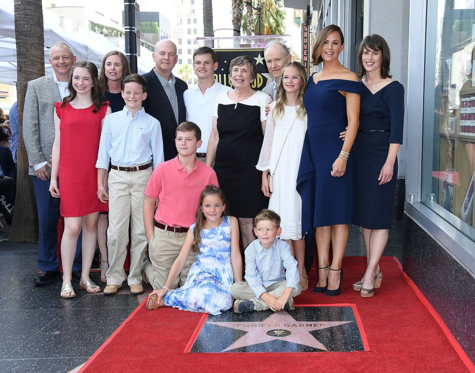 Jennifer Garner, con sus familiares.