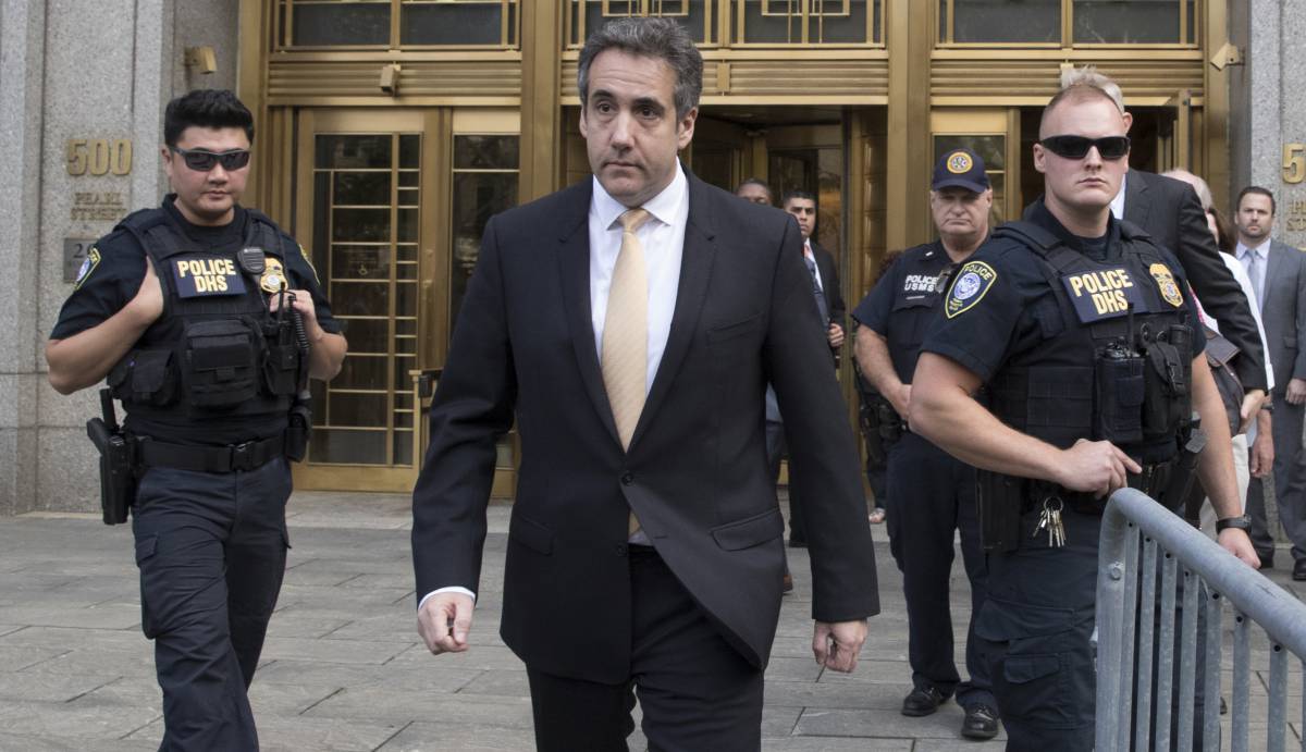 Michael Cohen a las puertas del Tribunal federal en Nueva York