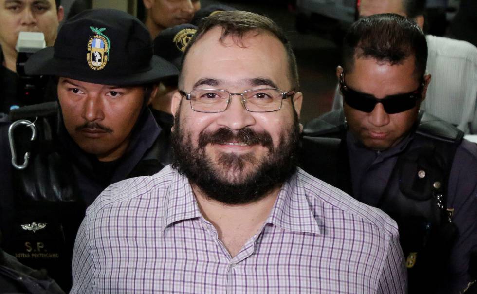 Javier Duarte, en el momento de su extradición en 2017.