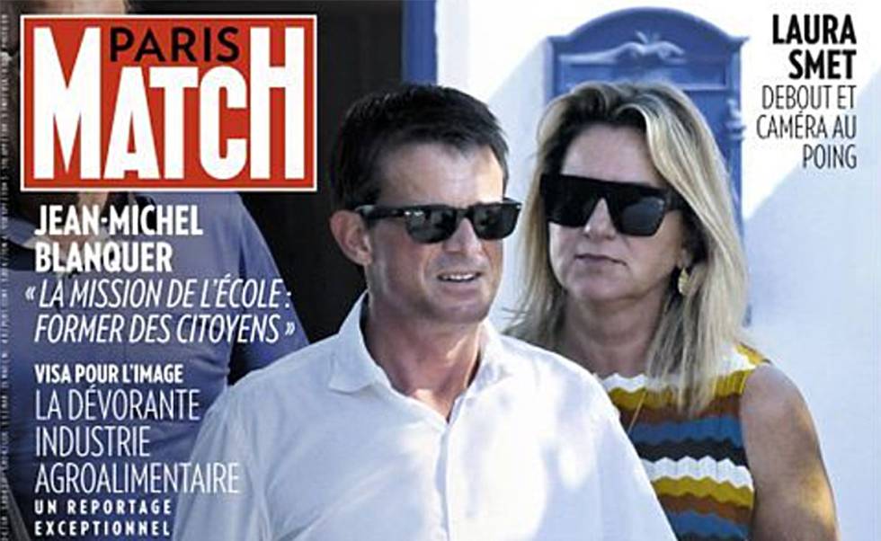 Manuel Valls y Susana Gallardo en portada de 'Paris Match'.