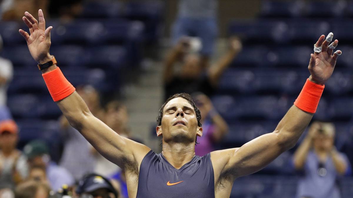 Rafa Nadal, después de ganar el partido.