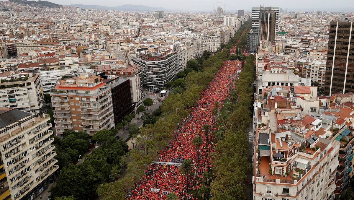 La manifestación ha recorrido la Diagonal.