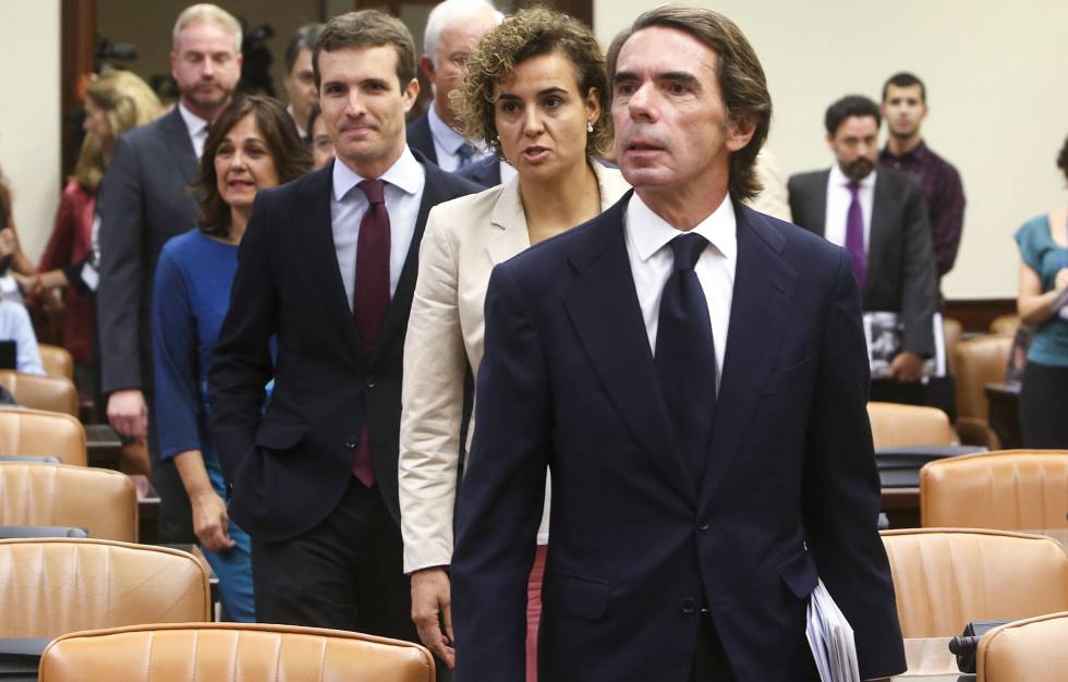 El expresidente Jose Maria Aznar en la Comision de Investigacion de la Financiacion irregular del PP en el Congreso.rn rn rn 