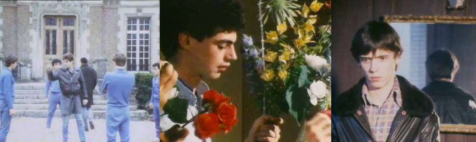 En 'Les Minets Sauvages' (1984) los actores juegan con adornos florales en un reformatorio gótico francés.