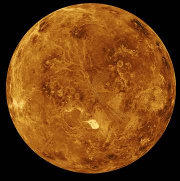 Vista de Venus, simulada por ordenador.
