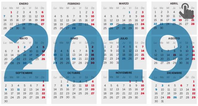 El calendario laboral de 2019 ya es oficial: solo permite un gran puente festivo en toda España