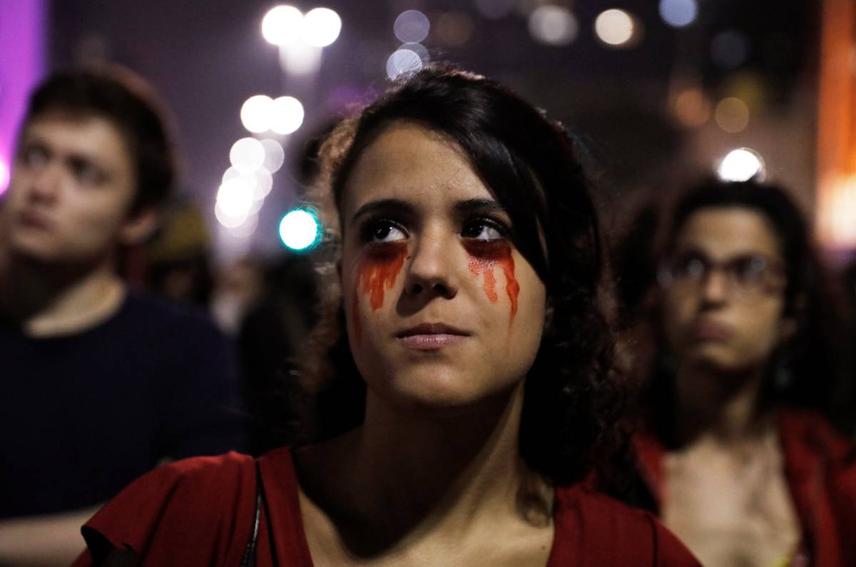 Students attend a demonstration of resistance against Brazil's president-elect Jair Bolsonaro in Sao Paulo, Brazil October 30, 2018. REUTERSNacho Doce