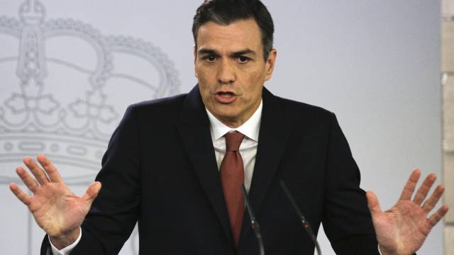 El presidente, durante su comparecencia en La Moncloa.