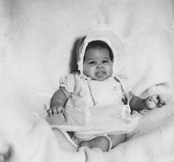 Michelle Robinson quando bebê, em Chicago.