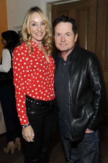 Michael J. Fox y su esposa, Tracy Pollan, en Nueva York en noviembre de 2016.