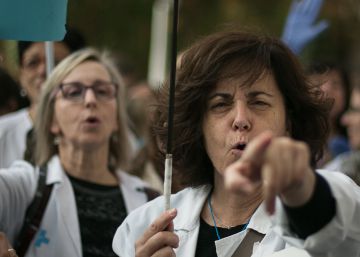 Protesta en Barcelona por los recortes de la Sanidad
